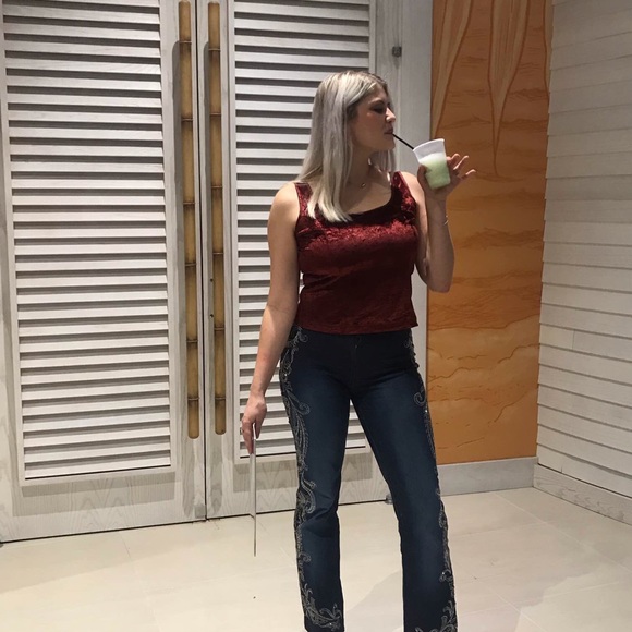 Beaded bell bottom jeans - Picture 2 of 3